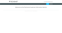 Desktop Screenshot of customers.techemet.com